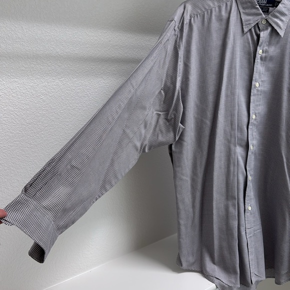 Polo Ralph Lauren Lowell Sport 100% Cotton XL Long Sleeve Button Down Gray Plaid - Picture 2 of 11